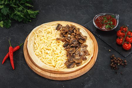 Закрытая пицца Грибная