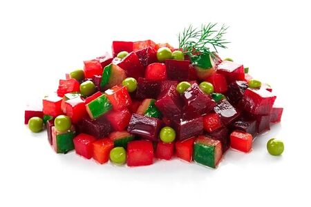 Винегрет с зеленым горошком