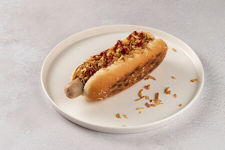 Датский хот-дог с cвинoй колбаской