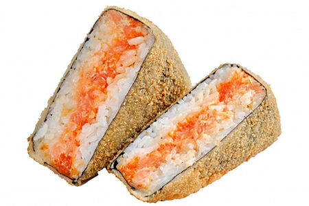 Онигири лосось в темпуре