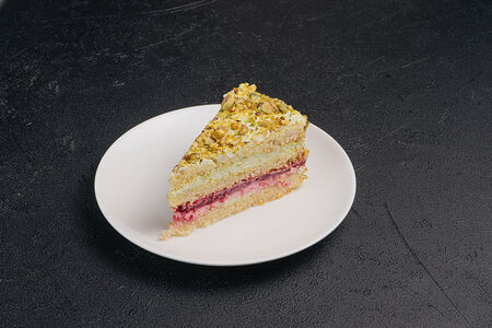 Фисташковый с малиной