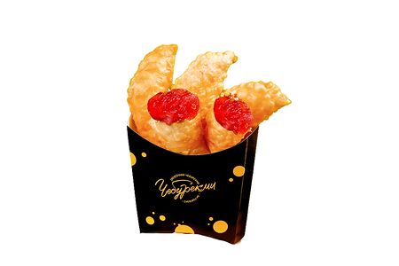 Мини-чебуреки с клубничным джемом