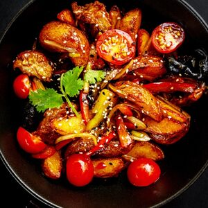 Жаркое по-азиатски с курицей