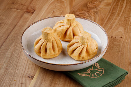 Хинкали со свиной и говядиной жареные 3 шт