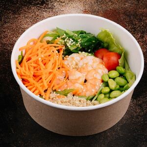 Салат-боул с креветкой