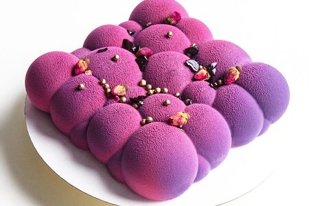 Муссовый торт Пузыри с начинкой Кофе-банан