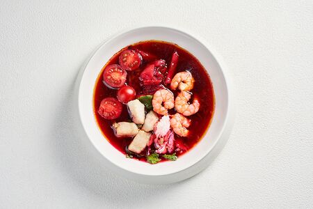 Борщ с камчатским крабом