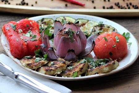 Овощи на углях