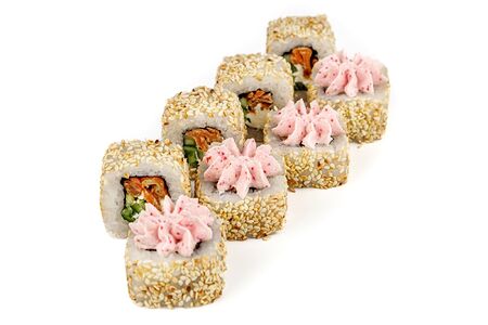 Лава с жаренным лососем