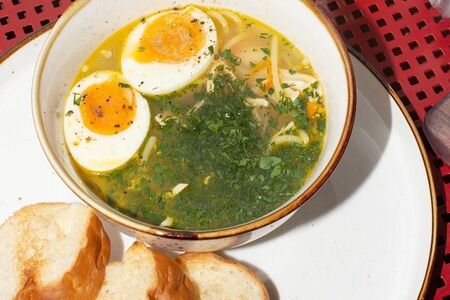 Суп-лапша с яйцом