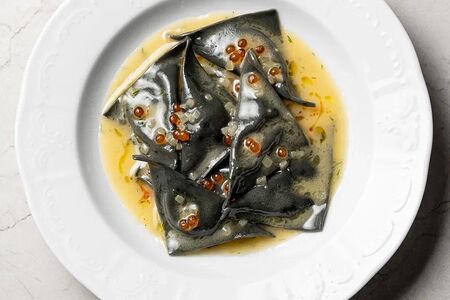 Равиоли с гребешком