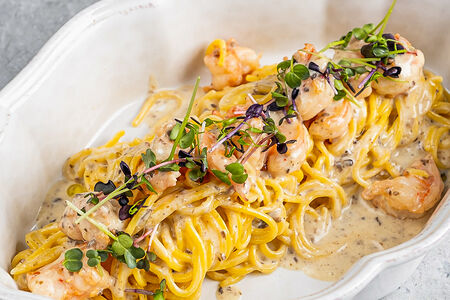 Спагеттини с креветками