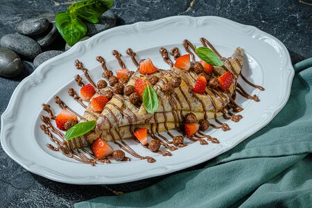 Блины с нутеллой и бананом