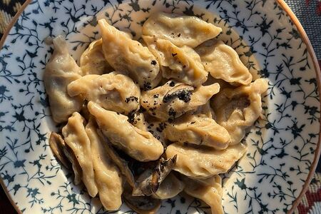 Курзе в сливочно-грибном соусе