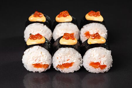 Малый ролл Лосось, краб, икра лососевая № 57