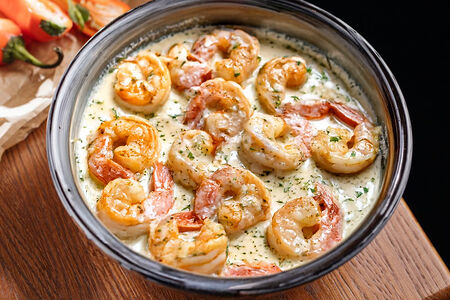 Креветки в мятном соусе