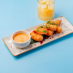 Креветки фри с майонезом ким чи