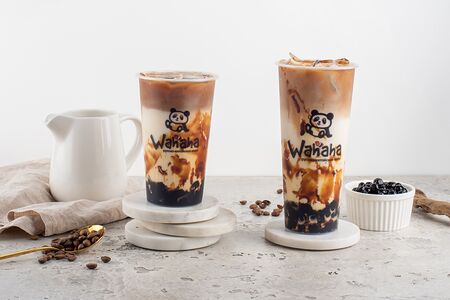 Латте Жемчуг в черном сахаре