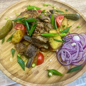 Ребрышки бараньи с овощами 