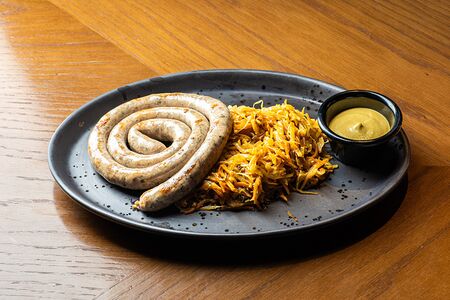 Мюнхенская колбаска с тушеной капустой