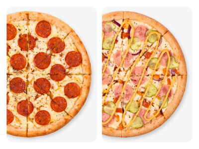 Комбо №1: Пиццы Чизбургер и Пепперони