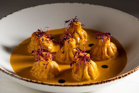 Мини-хинкали с креветками