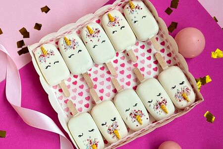 Чизкейки эскимо на палочке единороги 10 штук