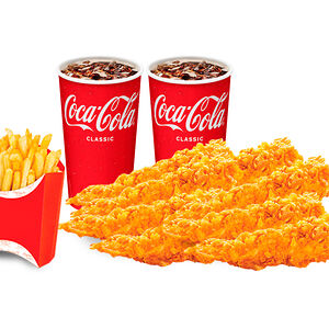 Стрипс 8 шт. + Фри + 2 Coca-Cola 0,5