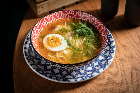 Куриный с домашней лапшой