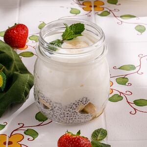 Домашний йогурт с бананом