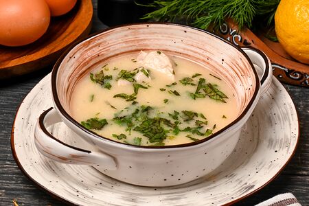 Чихиртма из курицы, крем-пюре 