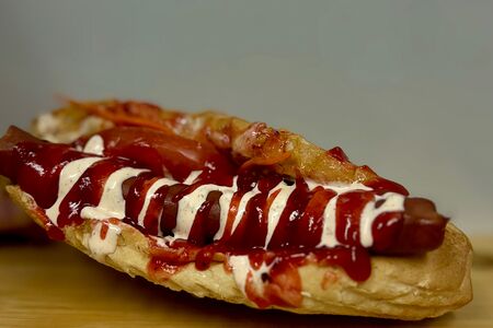 Хот-дог с охотничьей колбаской