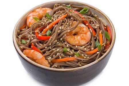 Соба с тигровой креветкой