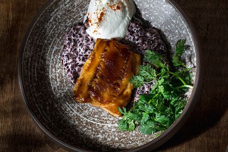 Черная треска в соусе Мисо