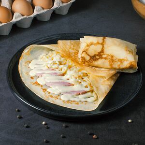 Блины с ветчиной и сыром