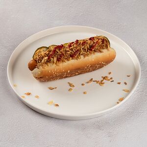 Датский хот-дог с куриной колбаской