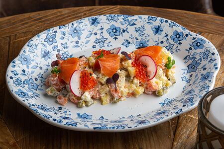 Салат с семгой по-старорусскому рецепту