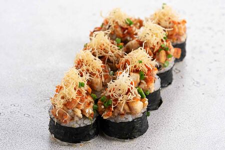 Запеченный ролл с угрем и сливочным сыром (8 шт)