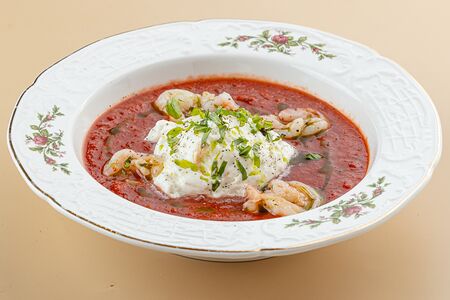 Гаспачо с креветками