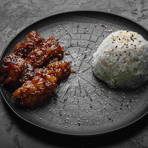 Рис с курицей в соусе терияки  