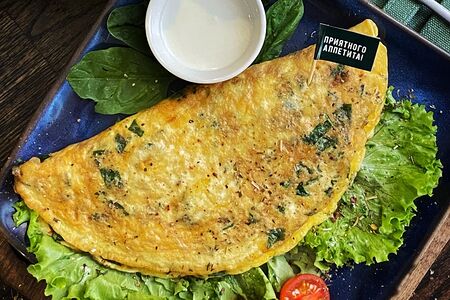 Омлет со шпинатом