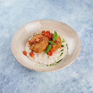 Котлеты из кеты со сливочным рисом