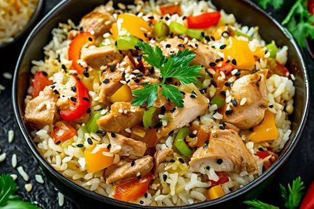 Рис с курицей