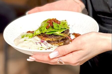 Драник с томлёной говядиной