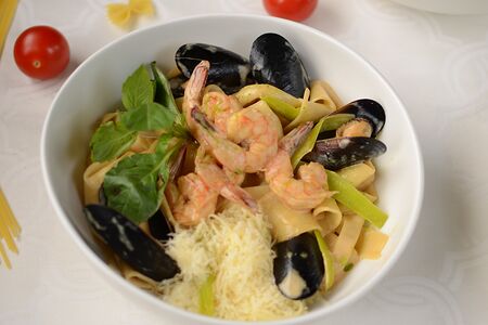 Спагетти с морепродуктами