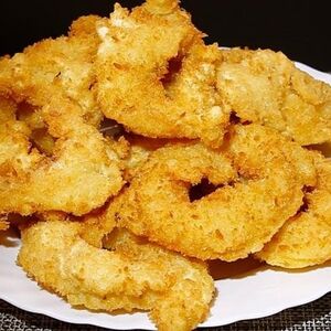 Кольца кальмара в сухарях