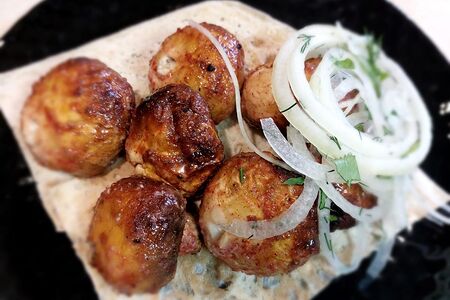 Грибы на мангале