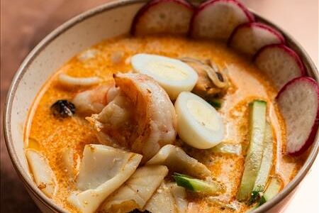 Окрошка с морепродуктами