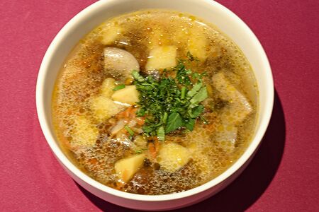 Суп картофельный с грибами ассорти