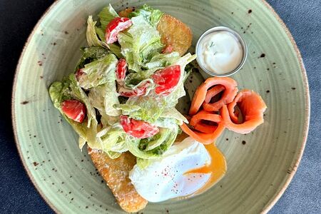 Драники с форелью